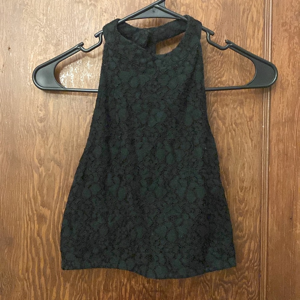 Forever 21 crop top with floral material.